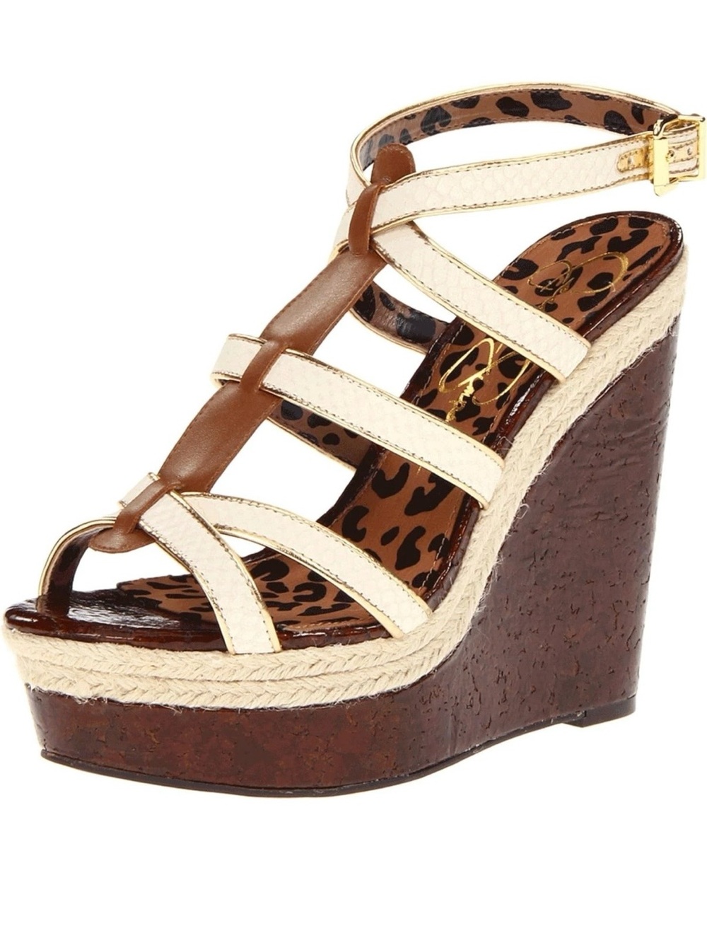 Jessica Simpson Strappy Ginny Wedge Sandals -sz 8-